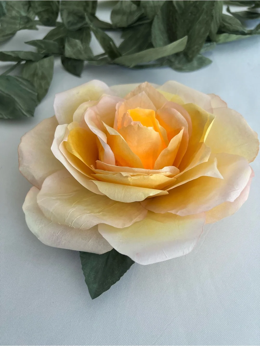 LED votive cover Yellow Peach Rose Bloom for Home Accents party’s and gifts